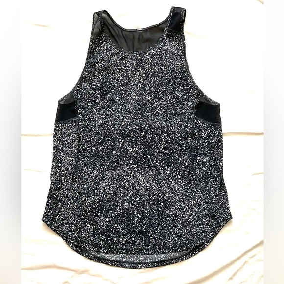 Lululemon Sculpt Women’s Sz 8 Black White Running Gym Workout Athletic Tank Top - Picture 2 of 7